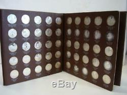 Franklin Mint History of The American Revolution 50 Sterling Medals in album