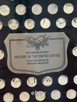 Franklin Mint History of The United States Sterling Silver 200 Mini Coins & Case