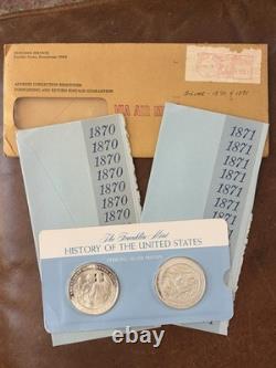 Franklin Mint History of the United States. 925 Silver Proof Medal Lot 6 sets