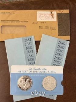 Franklin Mint History of the United States. 925 Silver Proof Medal Lot 6 sets