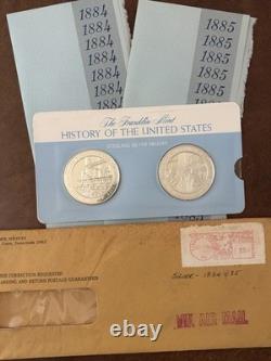 Franklin Mint History of the United States. 925 Silver Proof Medal Lot 6 sets