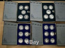 Franklin Mint Indian Tribal Series 40 Coin 32 Signed Book Set. 999 silver medals