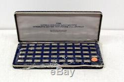 Franklin Mint International Locomotive (50) Sterling Silver Miniature Collection