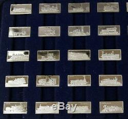 Franklin Mint International Locomotive (50) Sterling Silver Miniature Collection