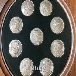 Franklin Mint JFK Profiles In Courage Sterling Cameos-12 Oz