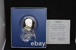 Franklin Mint John F Kennedy Sterling Silver Memorial Medal with Box and COA