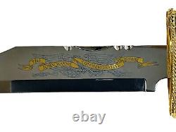 Franklin Mint John Wayne Commemorative Bowie Knife and Display Case