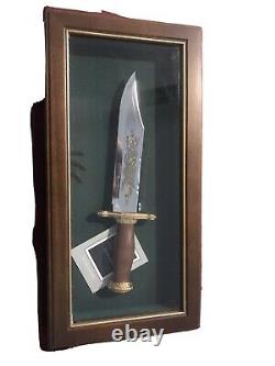 Franklin Mint John Wayne Commemorative Bowie Knife and Glass Case