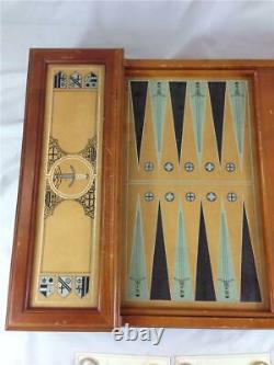 Franklin Mint King Arthur Excalibur Backgammon Game Gold & Silver Plated Coins