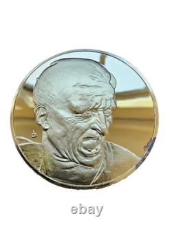 Franklin Mint Leonardo Da Vinci Gold on Sterling Silver 2 oz Shouting Man Medal