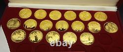 Franklin Mint Life of Christ Medals Gold on Sterling Silver w COA Z1562