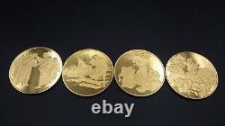 Franklin Mint Life of Christ Medals Gold on Sterling Silver w COA Z1562