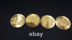 Franklin Mint Life of Christ Medals Gold on Sterling Silver w COA Z1562