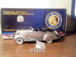 Franklin Mint Limited Edition 1936 Hudson Eight 124 Scale Model #1119/2500 COA