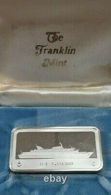 Franklin Mint MS Skyward Cruise Ship 1000 Grain Sterling Silver Ingot in Case