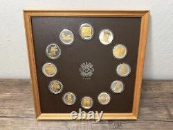 Franklin Mint Mayan Treasure Medals 12 Piece Set 1979 Rare