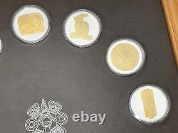 Franklin Mint Mayan Treasure Medals 12 Piece Set 1979 Rare