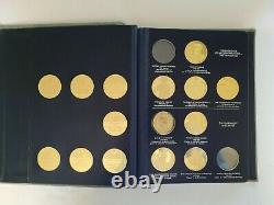 Franklin Mint Medallic History Of Pharmacy Gold On Sterling Silver Set 30 Medals