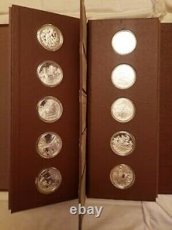 Franklin Mint Medallic History of American Indian 50 Silver Medals Rare