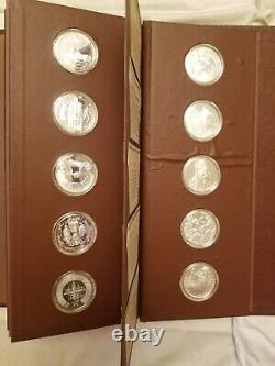 Franklin Mint Medallic History of American Indian 50 Silver Medals Rare