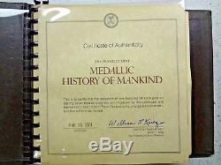 Franklin Mint Medallic History of Mankind 24K Gold / Sterling Silver Orig Owner