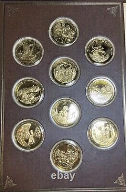 Franklin Mint Medallic History of Mankind 74 Goldplated 2oz silver Medals