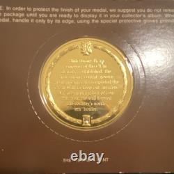 Franklin Mint Medallic History of Mankind Great Wall 24k wrapped 2oz silver coin