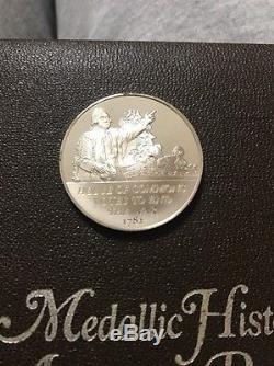 Franklin Mint Medallic History of the American Revolution Complete Silver Set