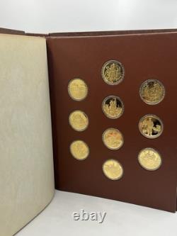 Franklin Mint Medallic History of the Civil War Book 50.925 Sterling Coins 24K
