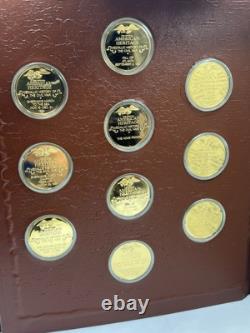 Franklin Mint Medallic History of the Civil War Book 50.925 Sterling Coins 24K