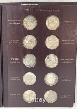 Franklin Mint Michael Angelo Frescoes of Sistine Chapel 60 Sterling Art Medals