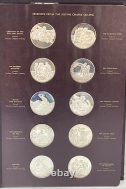 Franklin Mint Michael Angelo Frescoes of Sistine Chapel 60 Sterling Art Medals