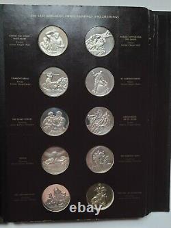 Franklin Mint Michelangelo Genious Sterling Silver 60 Medals 76 Oz