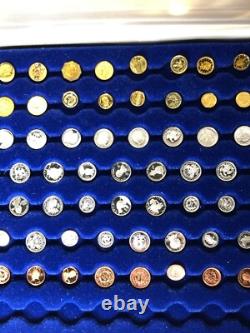 Franklin Mint Mini Coins of US. 31 Gold, 94 Silver, 17 Copper. Mintage 25K