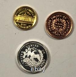 Franklin Mint Mini Coins of US. 31 Gold, 94 Silver, 17 Copper. Mintage 25K