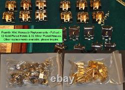 Franklin Mint Monopoly 12 Gold Plated Hotels, 32 Silver Plated Houses Full Set