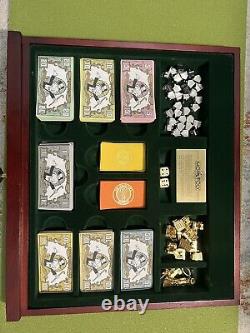 Franklin Mint Monopoly Collectors Edition Wood Board Game 1991 COMPLETE