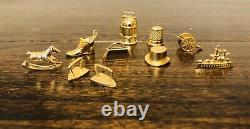 Franklin Mint Monopoly Playing Token Accessories Gold Plated Silver Money Sealed