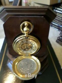 Franklin Mint Morgan Silver Dollar Collector Pocket Watch NEW IN BOX