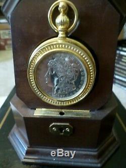 Franklin Mint Morgan Silver Dollar Collector Pocket Watch NEW IN BOX