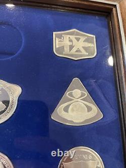 Franklin Mint NASA Manned Space Flight Emblem Sterling Proof Set of 22