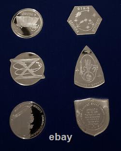 Franklin Mint NASA Manned Space Flight Emblem Sterling Proof Set of 25 Sterling
