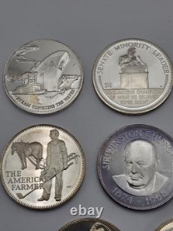 Franklin Mint NCS Sterling Silver Coins 1960's & 1970's 215 Grams. 925 Fine