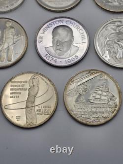 Franklin Mint NCS Sterling Silver Coins 1960's & 1970's 215 Grams. 925 Fine