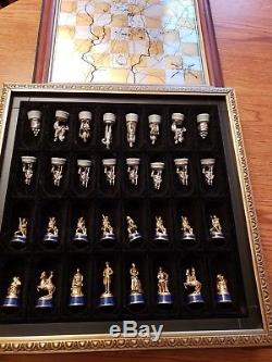 Franklin Mint N. H. S. Gold & Silver Edition Civil War Chess Set