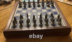 Franklin Mint National Historical Society Civil War Chess Set 1983 Pewter PCS