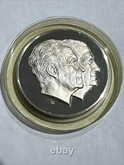 - Franklin Mint Nixon Inauguration 6.28 oz. 925 Sterling Silver Round