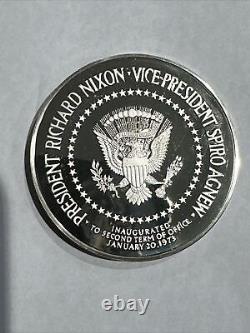 - Franklin Mint Nixon Inauguration 6.28 oz. 925 Sterling Silver Round