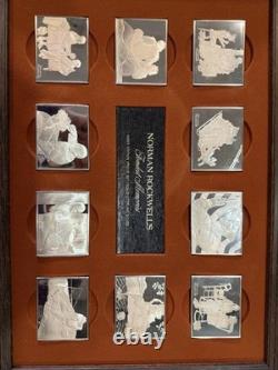 Franklin Mint Norman Rockwell Fondest Memories Silver Ingot Bar Set