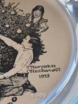 Franklin Mint Norman Rockwell Sterling Silver no documents Christmas Plate
